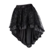 Plus Size Brown/Black Women's Victorian Asymmetrical Gothic Steampunk Corset Skirt With Back Zip 5