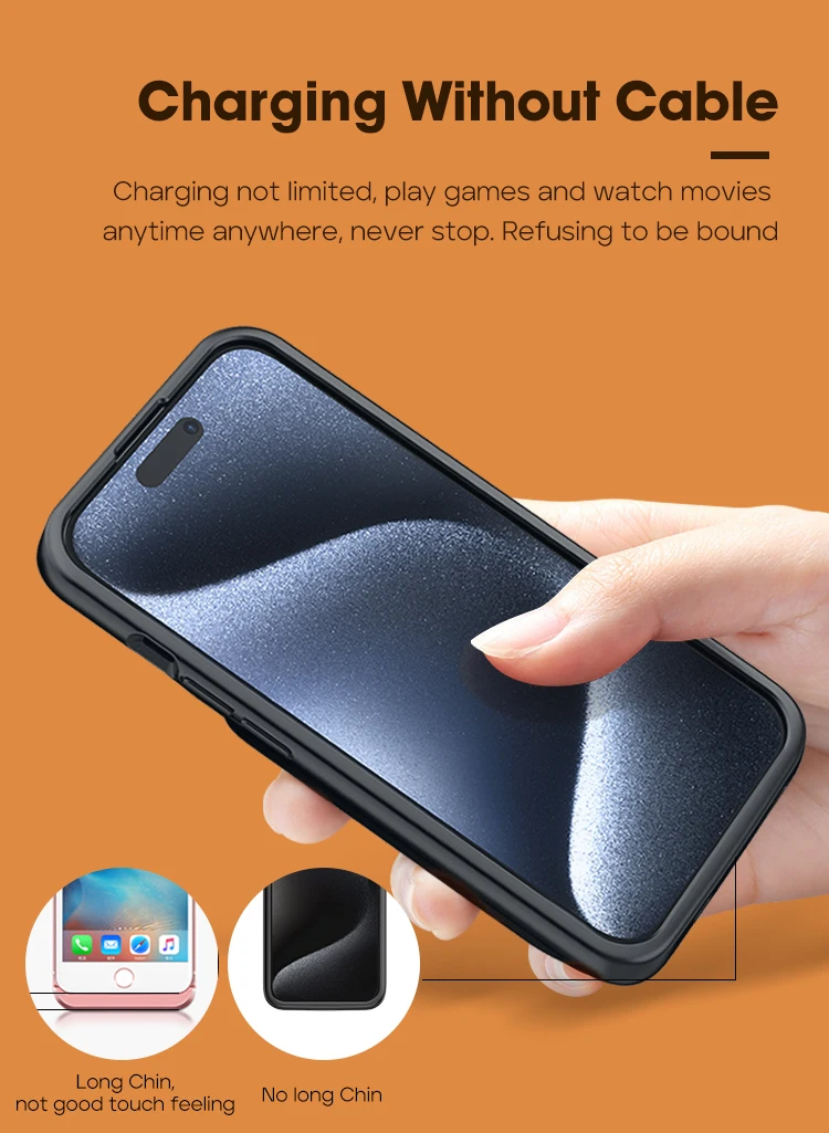 Set for IPhone 15 Pro パワーバンクケースプロテクター IPhone 15 Pro Max用バッテリー充電器ケース,パワーバンク,15