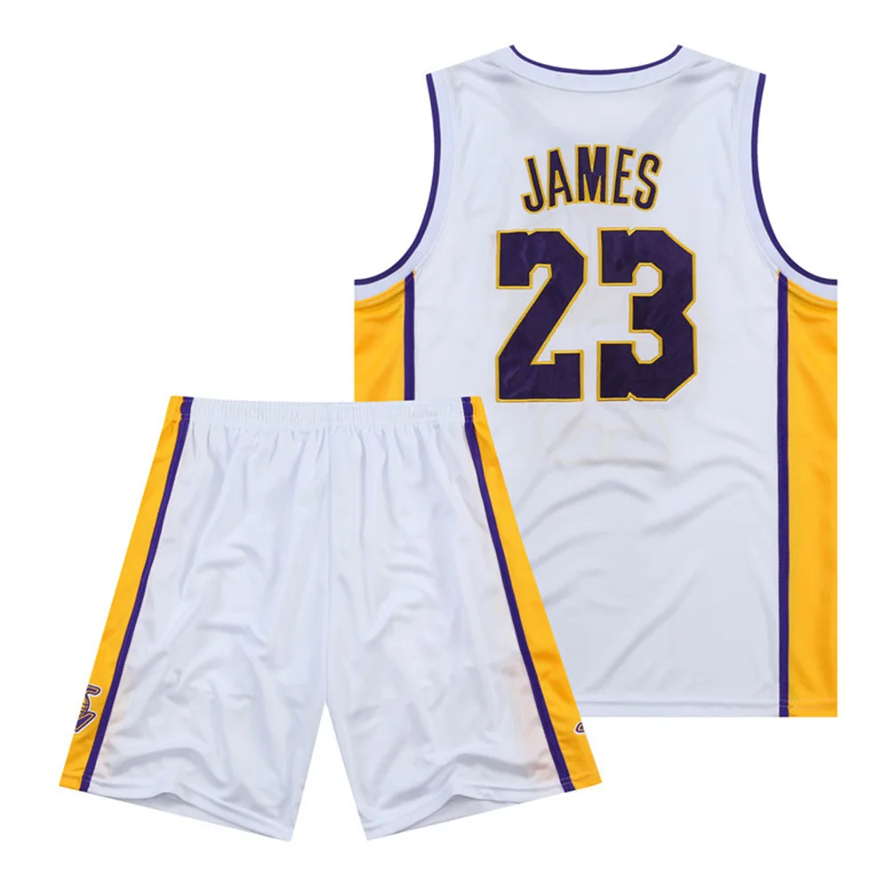 Lakers LeBron James No. 23 Basketball Suit 2-piece Set
