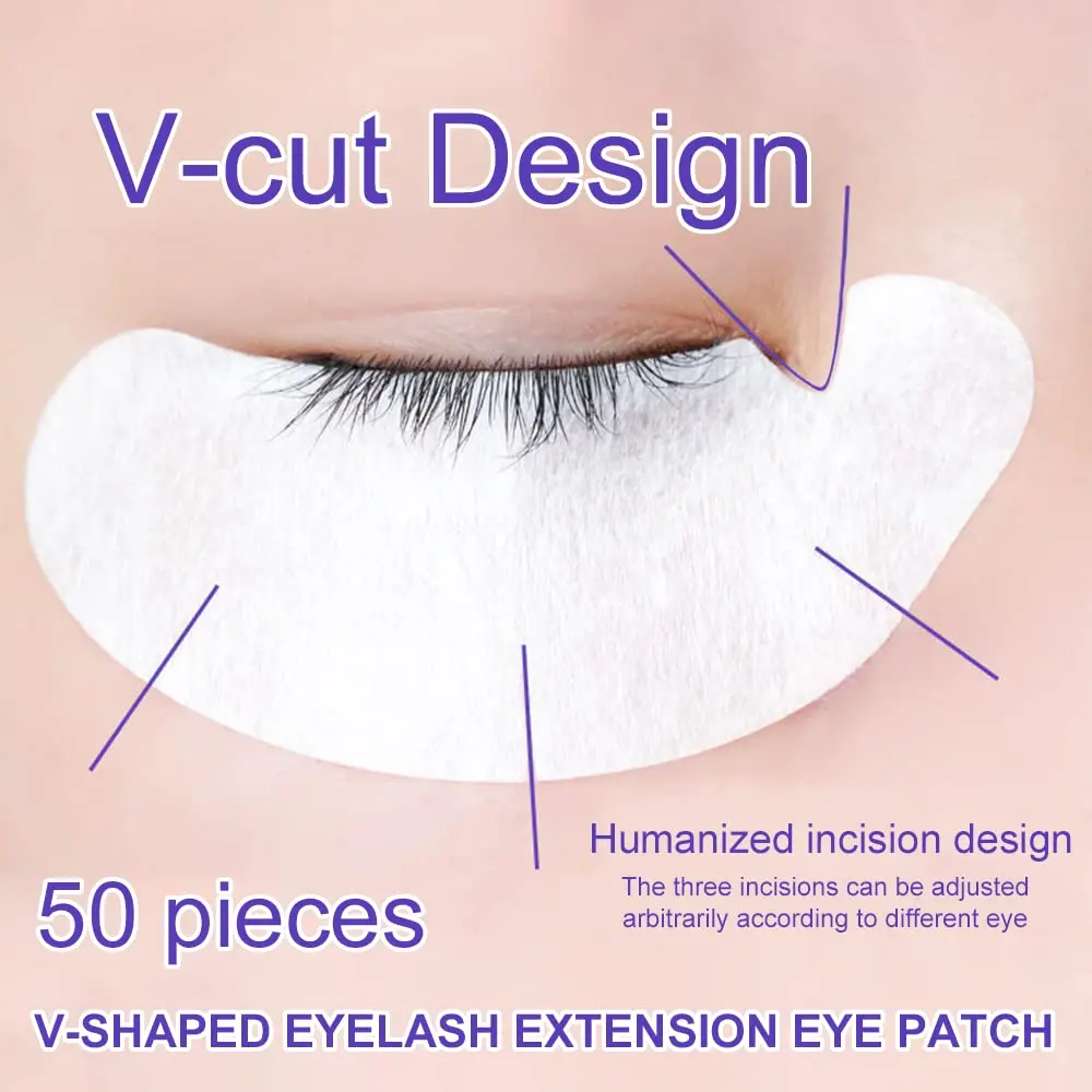 50pairs Eyelash Extension Paper Patches Lint free Under Eye Pads Grafted Eye Stickers Hydrogel Eyelashes Patch Makeup Tools Eyelash Patch Eyelash Pads Eyelash Patches Eyelash Extension Supplies