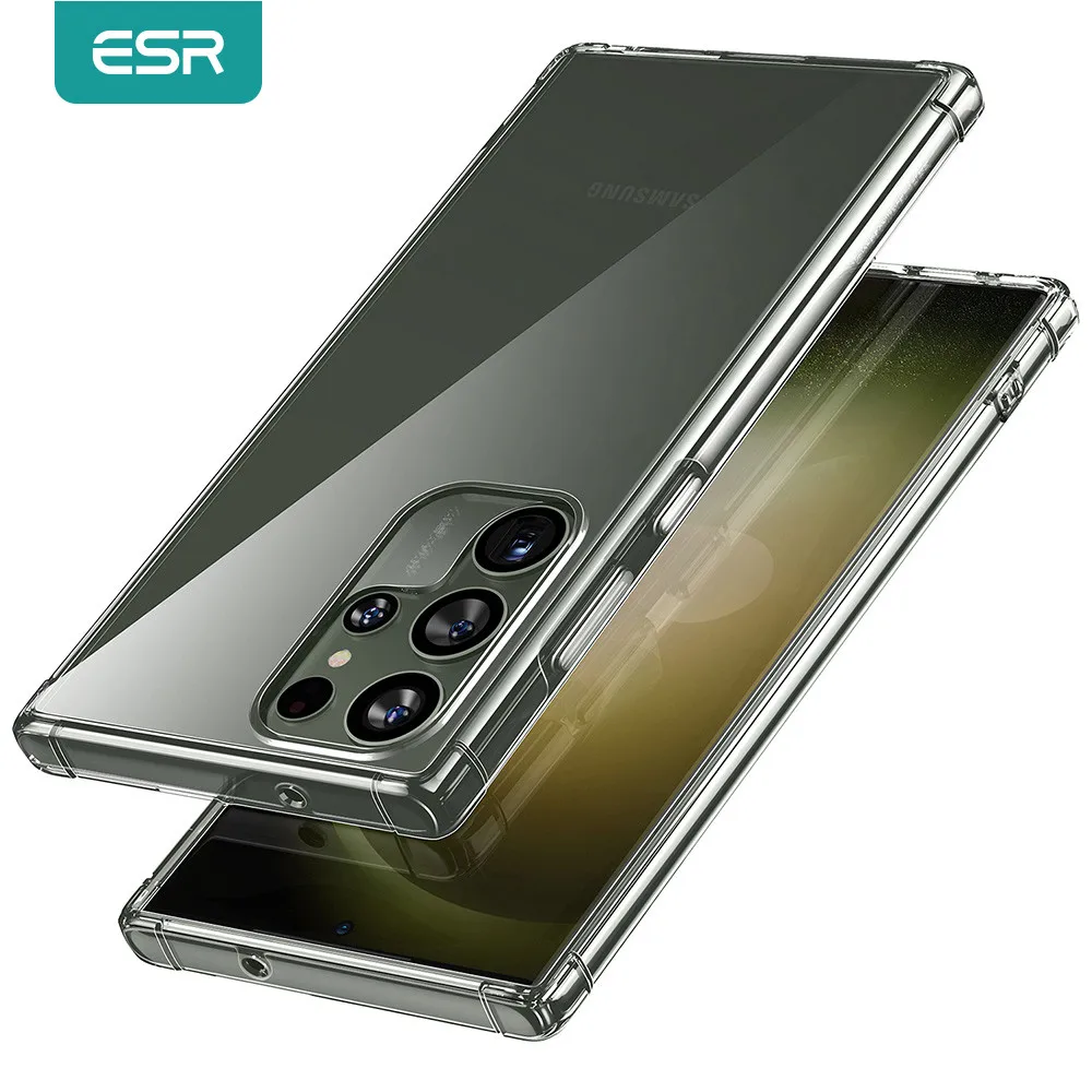 

ESR Case for Samsung Galaxy S23 Ultra Clear Case for Shock-Absorbing Polymer Protective Case for S23 Ultra Krystec Back Cover