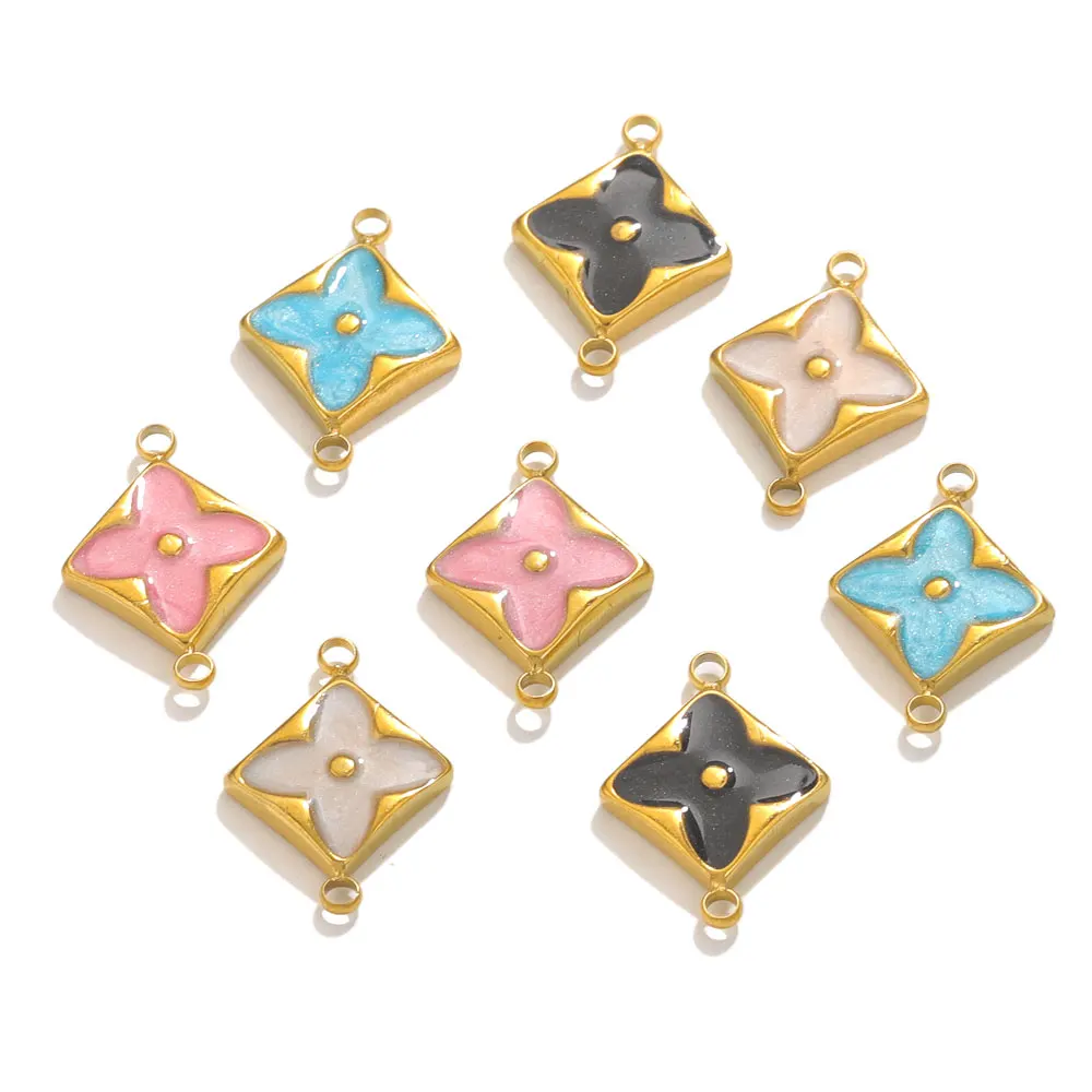 

5pcs Stainless Steel Connectors Charms For Jewelry Making DIY Small Charms Pendants Earring Bracelet Making Supplies Accessories