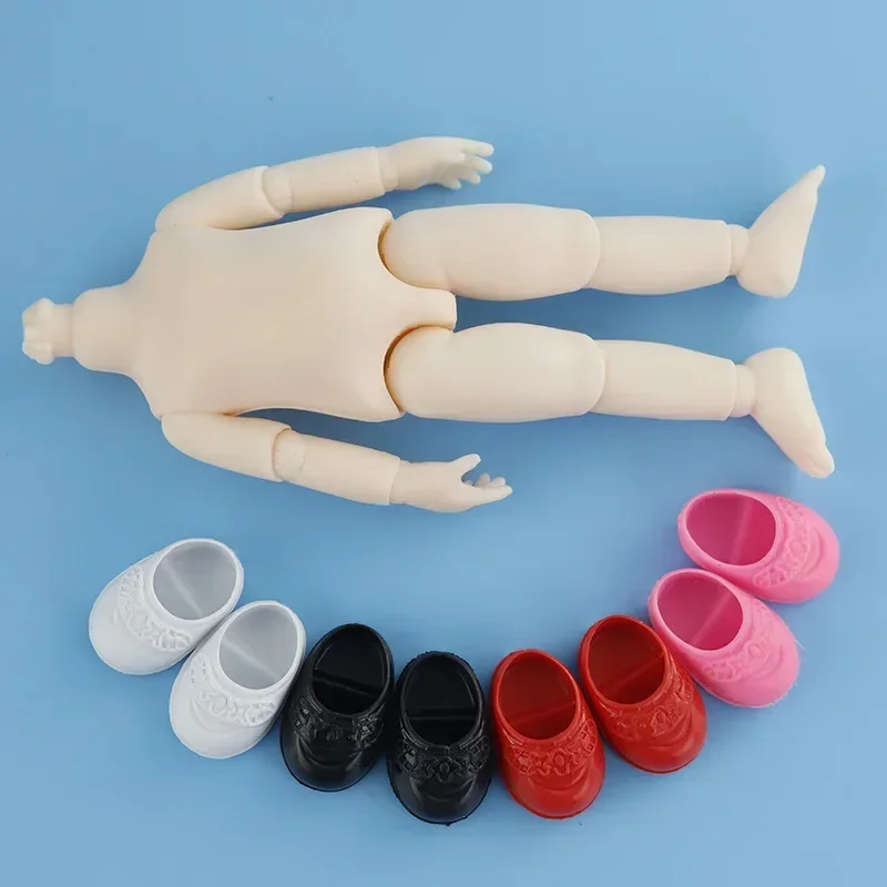 Doll Accessories Doll Shoes Shoes for 16cm BJD Dolls General-Purpose OB11 Doll Body Plastic PVC Accessories Four Pairs of Different Colors