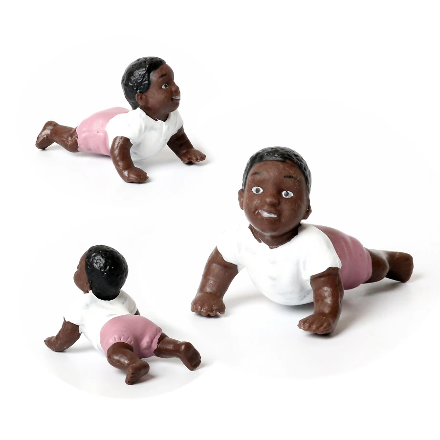 Realistische Details, Rollenspiel, multikulturelle Figuren, kaukasische, afroamerikanische, asiatische, stimmhafte Familien, Modellspielzeugfiguren – Detail 12