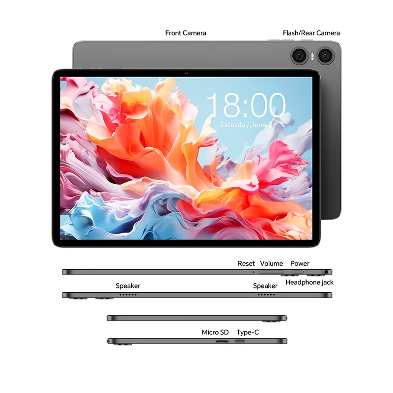 Patch last-Tablette P30T Android 14, 10.1 pouces, IPS, entièrement laminée, A523, octa-core, 4 Go + 6 Go de RAM, 128 Go, Dean, 6000mAh, Wi-Fi 6 Face Unlock