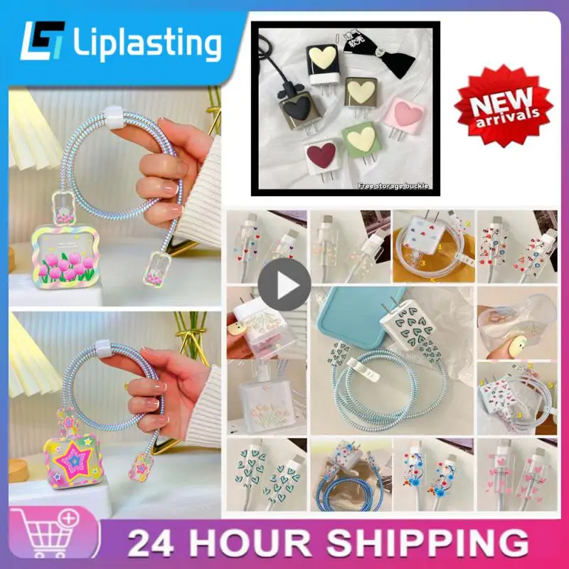 Protezione Del Caricatore Per Apple 18W/20W Caricabatterie Usa Per Iphone Lightning Cable Bites Organizer Anti-Bite Line Avvolgicavo