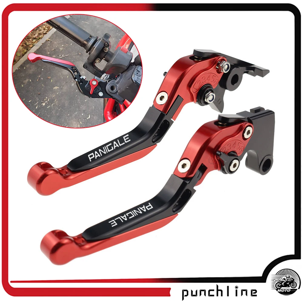 

Fit Panigale V2 V4/S/R Clutch Levers For 1299 Panigale/S/R 1199 Panigale 959 899 Panigale Folding Extendable Brake Handles