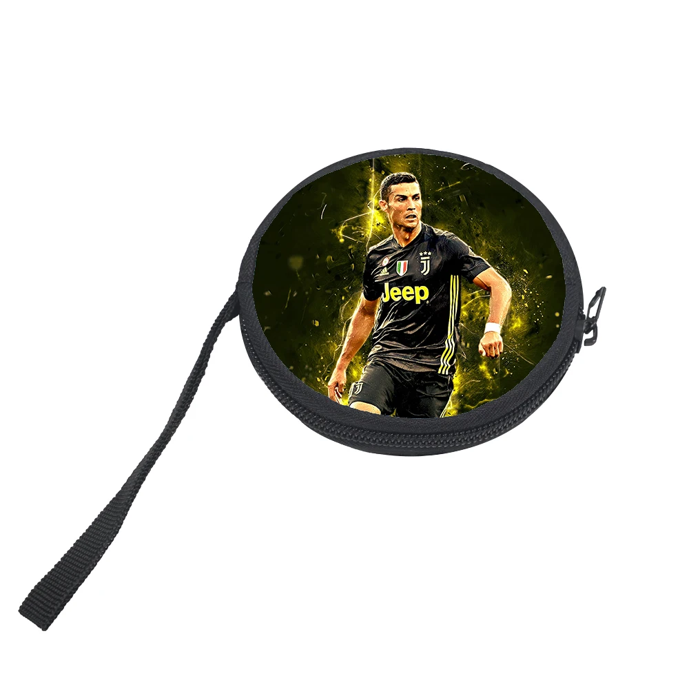 Coin Purse Football C-CR7 Anime Coin Purse Wallet Kids Action Figures Toys Peach Princess Luigi Cute Storage Bag