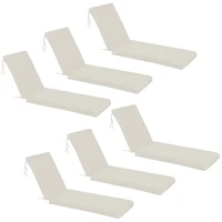 Lounge Chair Cushion 6 件套 Waterproof Patio Cushions Beach Chair Cushion Chaise Cushion for Outdoor Poolside Lounge Chair Fun 1