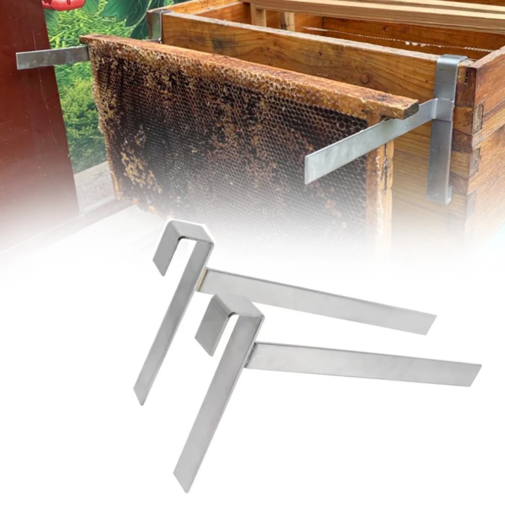 2Pcs/Lot Beehive Frame Support Bracket Beehive Side Installation Tool Beekeeper Inspection Stainless Steel Shelving Rack