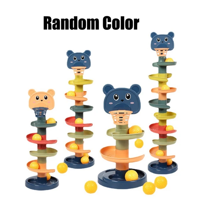 Baby Toys Rolling Ball Pile Tower Early Educational Toy For Babies Rotating Track Educational Baby Gift Stacking Toy For Kids 1