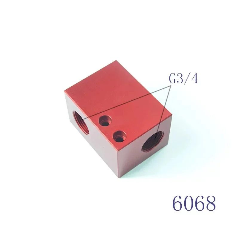 Oil circuit block V6068 for threaded insertion of 12 series electromagnetic one-way throttle relief valve