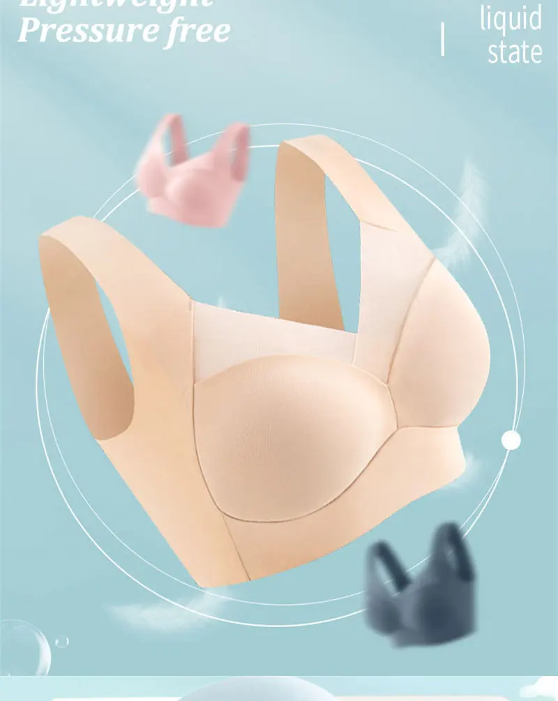 3 Teile/satz Sexy Spitze Plus Größe Sport Bh Für Frauen Nahtlose Einfarbig Push-Up Unterwäsche Neue Gemütliche Atmungsaktive Draht freies Büstenhalter – Detail 8
