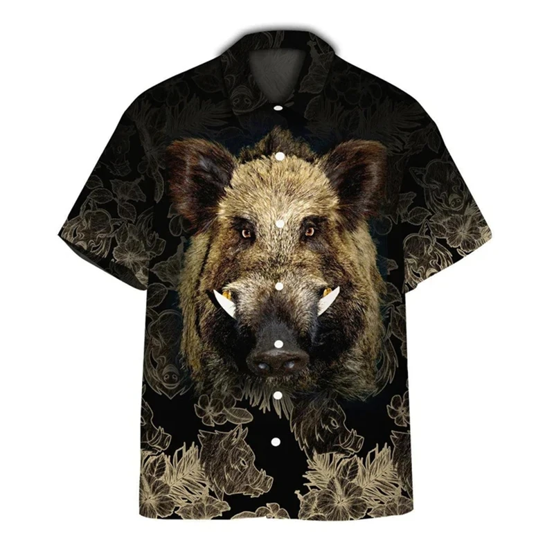 

Summer Dog Tropical Plant 3D Print Hawaiian Shirt Men's Women's Harajuku Casual Short Sleeve Blouse Unisex Clothing Streetwear