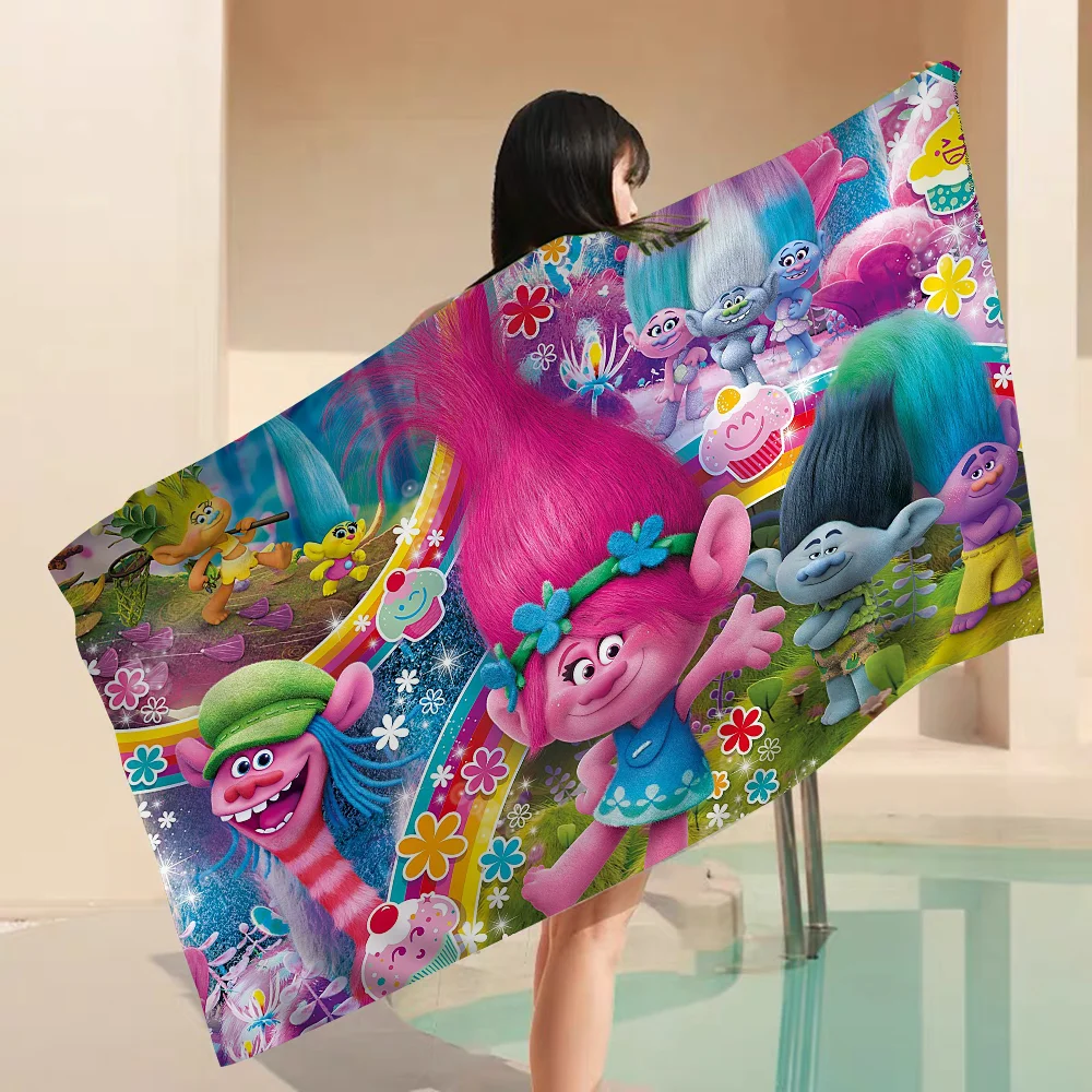Cartoon T-Trolls Band Together Towel Microfiber Beach Towel Absorbent Quick dry Soft Yoga Swimming Resort Mountain Climbing 5