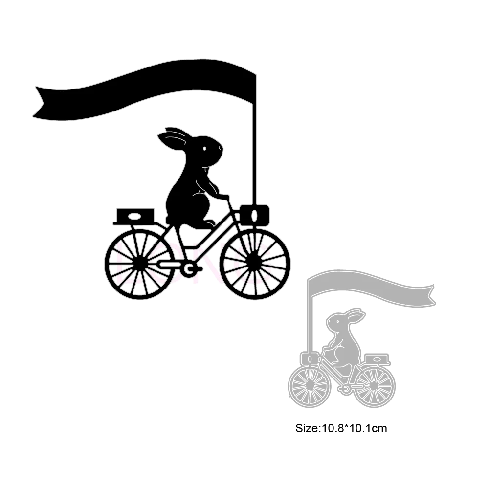 

Metal Cutting Dies for Card Making Scrapbook Riding Rabbit Slimline Die Cut Mold Template for Paper Craft Blade Punch Stencils