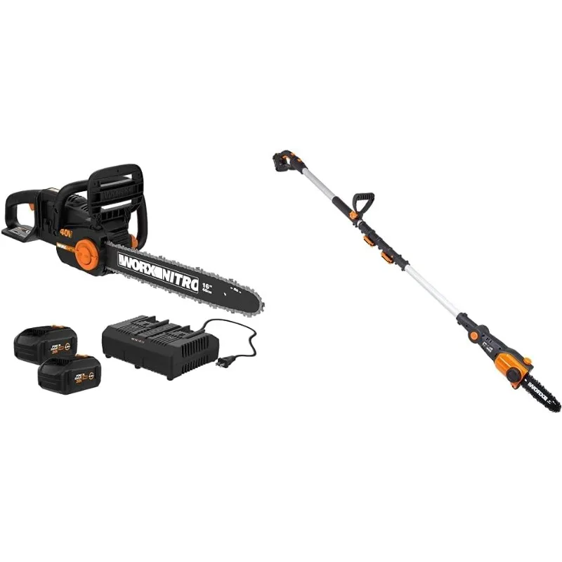 

Worx Nitro 40V 16-Inch Cordless Pole Saw Power Share PRO with Brushless Motor - (Battery and Charger Included)