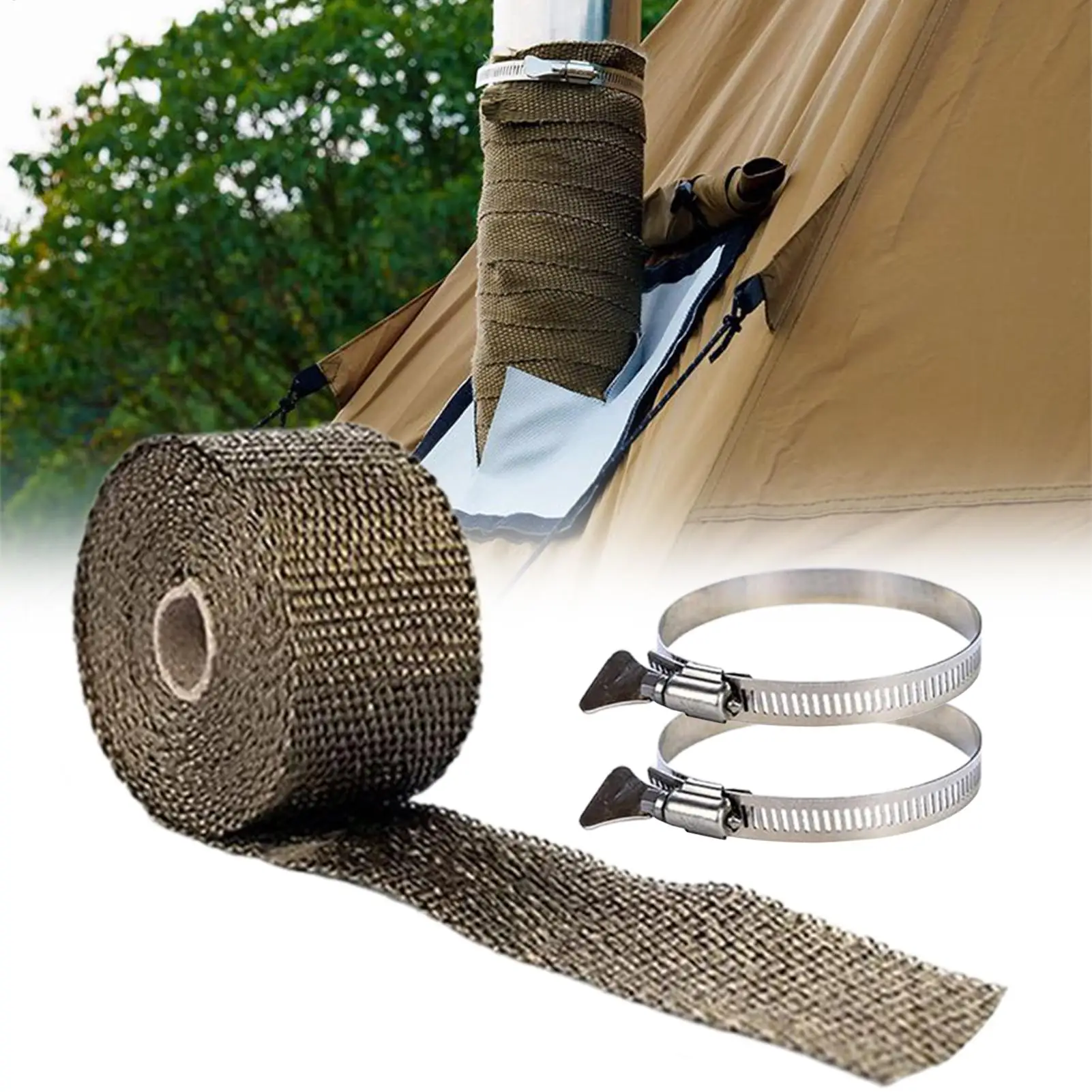 Pipe Wrap Anti-Scald Tube Protector Anti-Scalding Removable Pipe Wrap Tape For Heater Fireplace Stove Electrical Wire Furnace