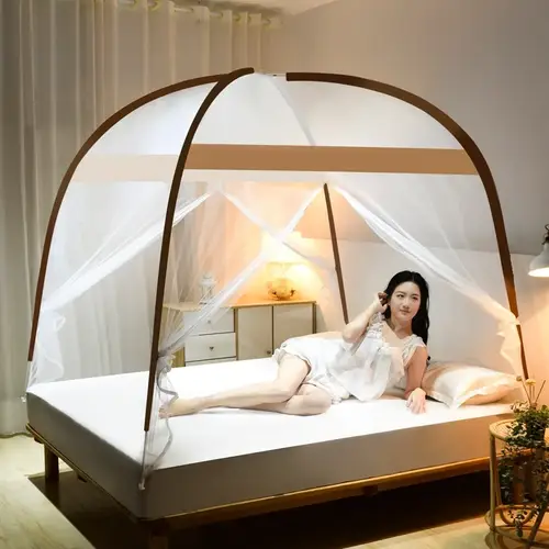1pc 360°Coverage Thickened/encrypted New Cartoon Double Door Mongolian Yurt Mosquito Net,  Foldable Mosquito Net No Installation - Image 18