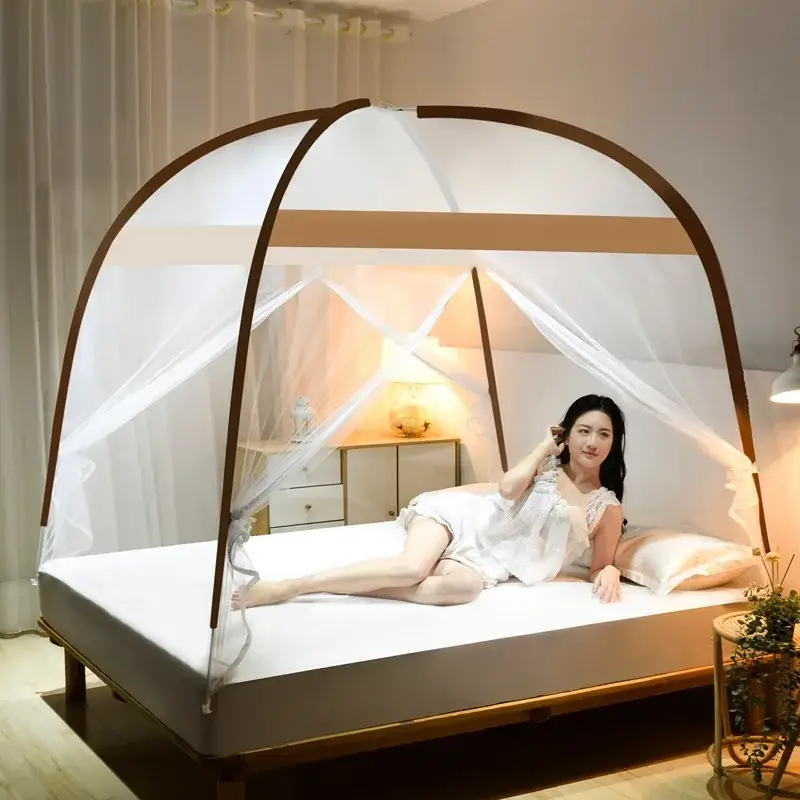 1pc 360°Coverage Thickened/encrypted New Cartoon Double Door Mongolian Yurt Mosquito Net,  Foldable Mosquito Net No Installation - Image 18