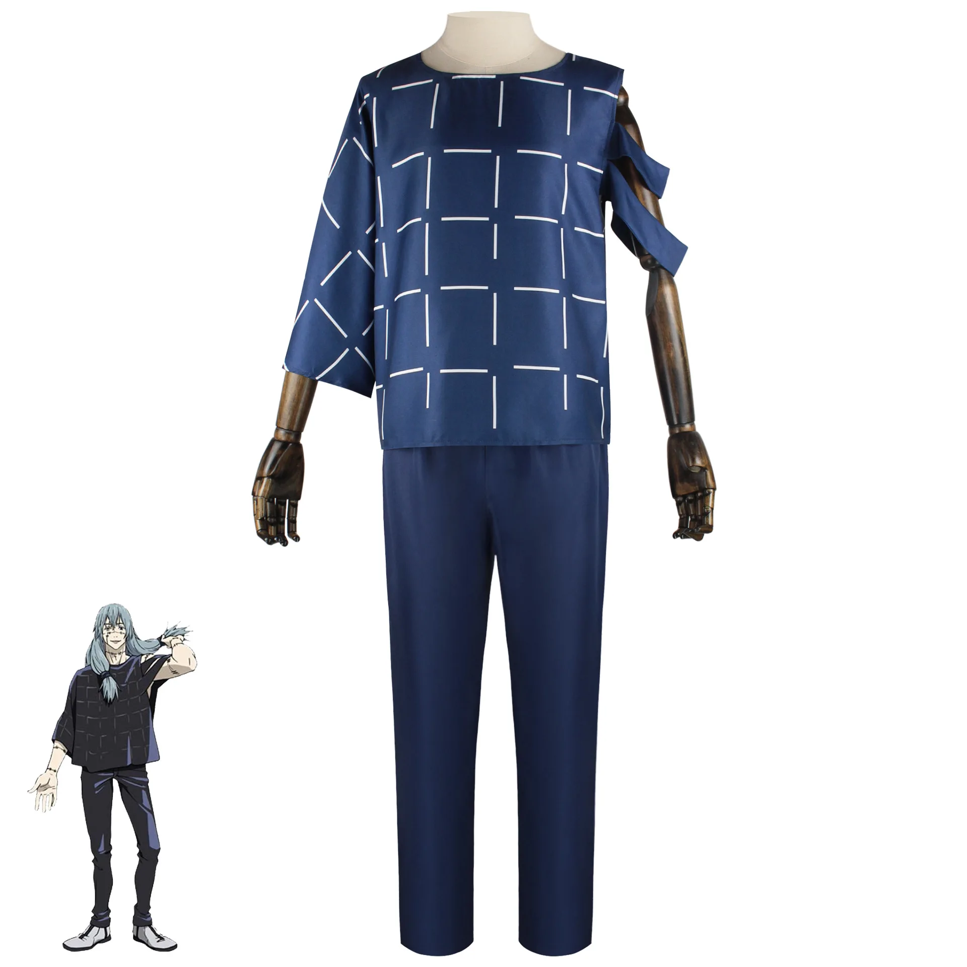 

Костюмы для косплея юютсу касин махито Костюм Аниме топ брюки костюм на Хэллоуин для мужчин карнавальный женский костюм для ролевых игр