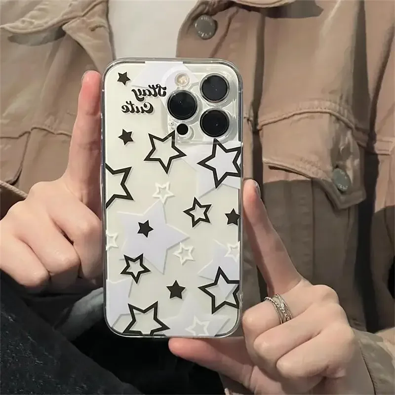 삼성 갤럭시 S24 울트라 A54 A53 A33 A23 A24 A52 A04E A12 A13 A14 A31 A32 A51 A50 A30 A04 A03 커버용 한국 귀여운 스타 케이스