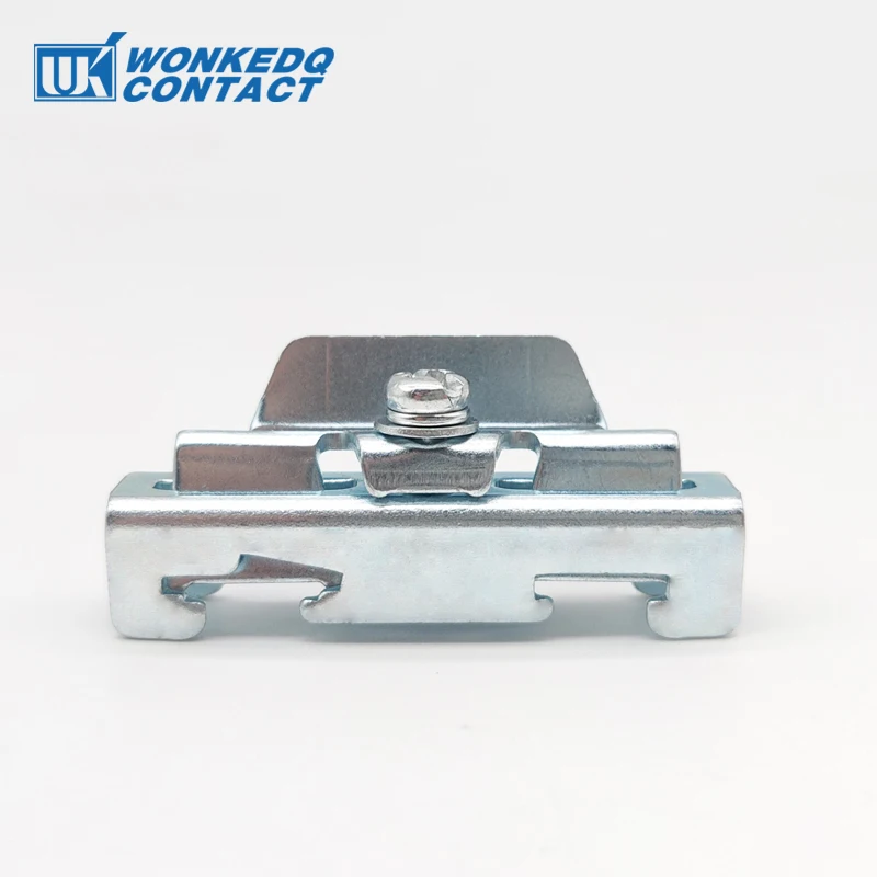 1Pc E/FE-2 Galvanized Steel End Clamp Mounting on NS35 C45 DIN Rail Fixing Terminal Block Accessories End Bracket Stop din rail din rail terminal block din rail bracket