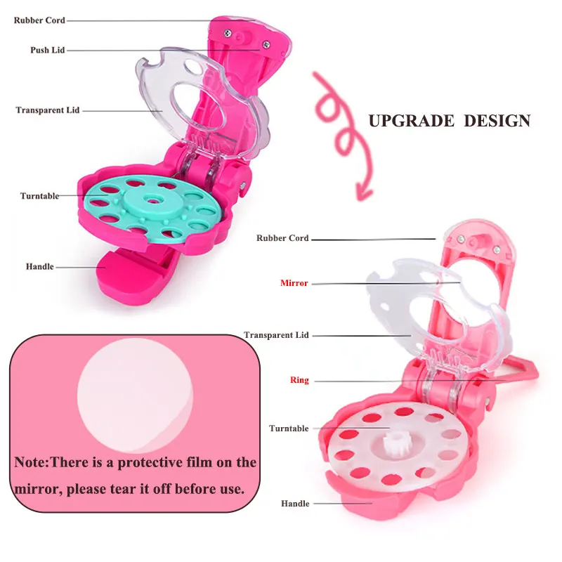 DIY Nail Diamond Hair Beauty & Fashion Makeup Girl Hair Tool Beads Sticker Doll Pretend Play Toy Girl Dressing Birthday Gift makeup toy