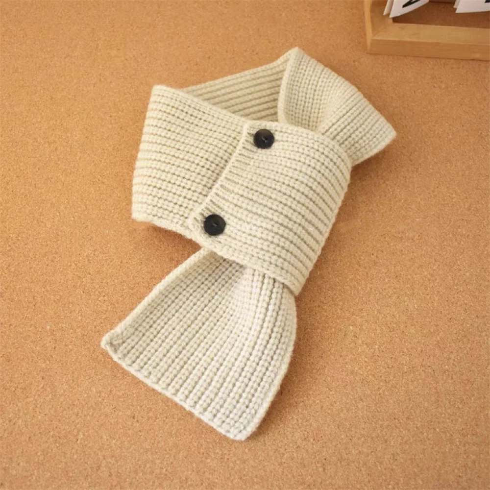 Kids Scarf Autumn Winter Korean Fashion Children's Knitting Baby Bib Wool Knitting Winter Versatile Female Warm Girl Boy