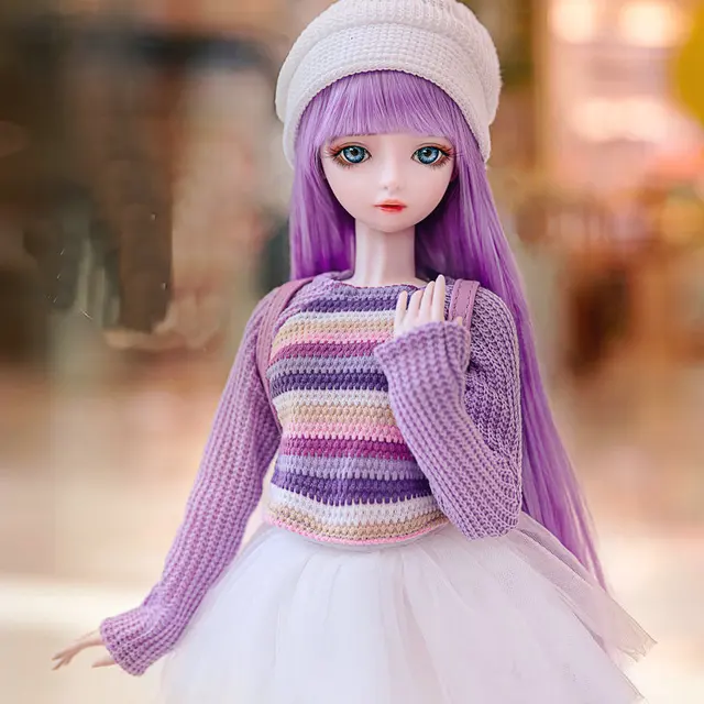 Handmade BJD Doll 1/3 Full Set 60cm Fashion Beautiful Girl Ball-Jointed Collectible Dolls Like Real Joint Doll Gift For Girl Toy 2