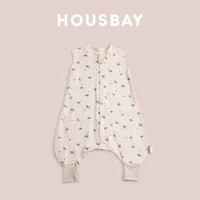 Sacs de couchage pour enfants âgés de 1 à 6 ans, 100% coton, respirant, Design de croquis frais d'été, costume une pièce pour bébé, literie pour bébé 2