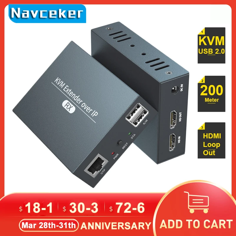 ZY-DT237KM Network USB HDMI KVM Over IP Extender Ethernet RJ45 KVM Extender CAT5 CAT6 By UTP 200m KVM Extensor HDMI Over IP/TCP