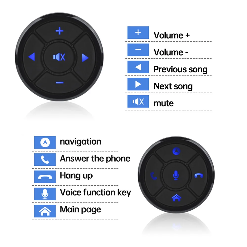 Botones de Control remoto universales para coche, controlador de volante inalámbrico de 10 teclas para Radio, DVD, navegación GPS Multimedia, nuevo