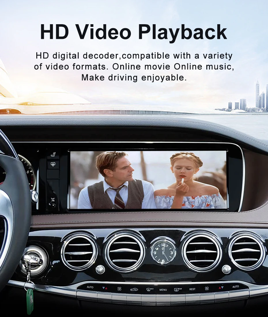 8Core Android14 Qualcomm Wireless Carplay Auto Car Video Player Multimedia Scree