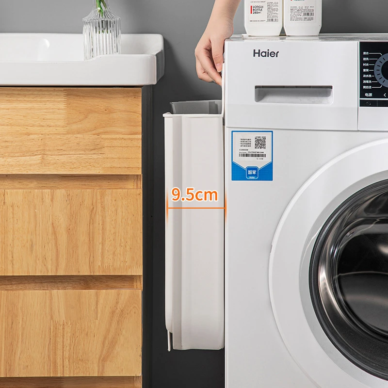 Folding Wall-Mounted Large Dirty Laundry Basket Home Bathroom Punching Free Clothes Storage Basket Plastic Hollow Out Hamper