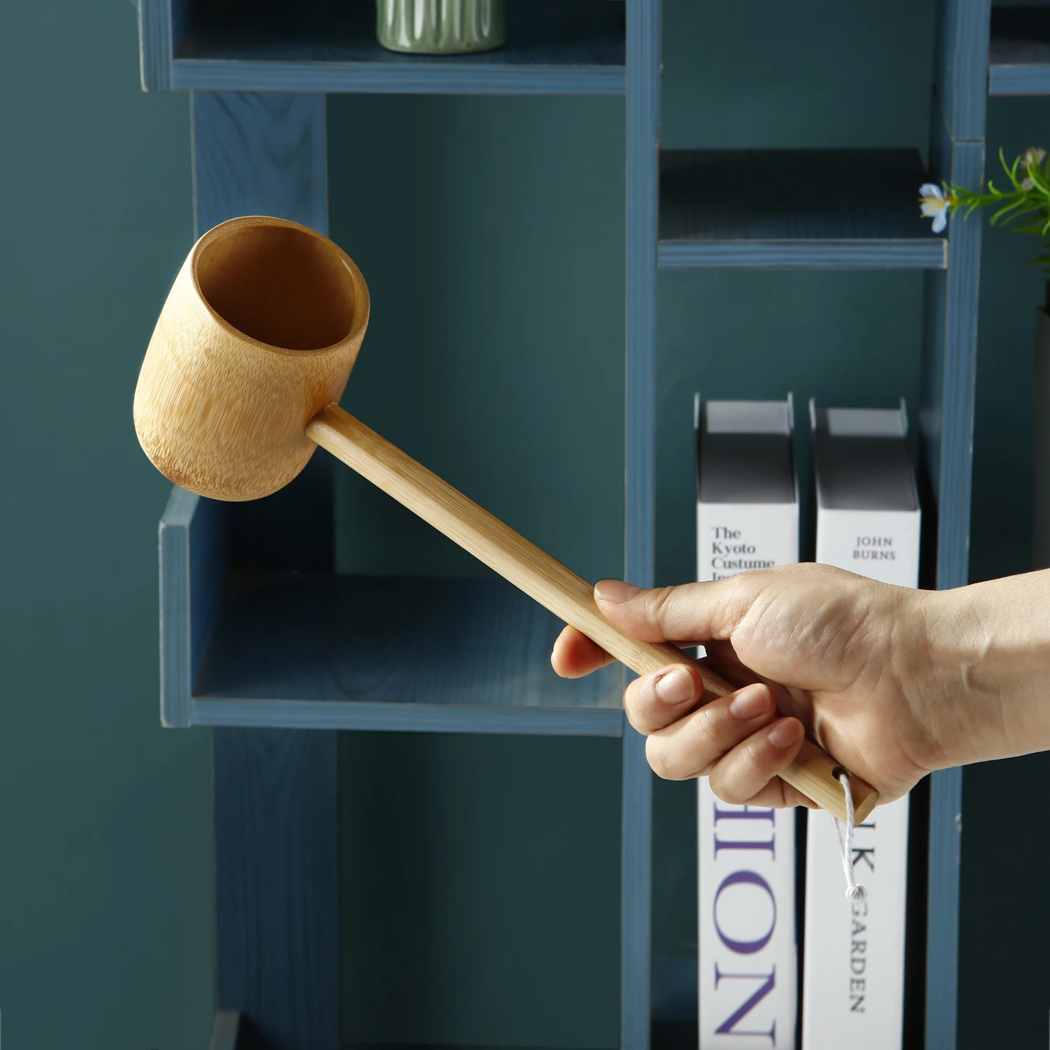 Bamboo Bath Spoon Water Ladle with Long Handle Japanese Style Water Scoop Take Restaurant Salt Scoop Bamboo Home Accessories