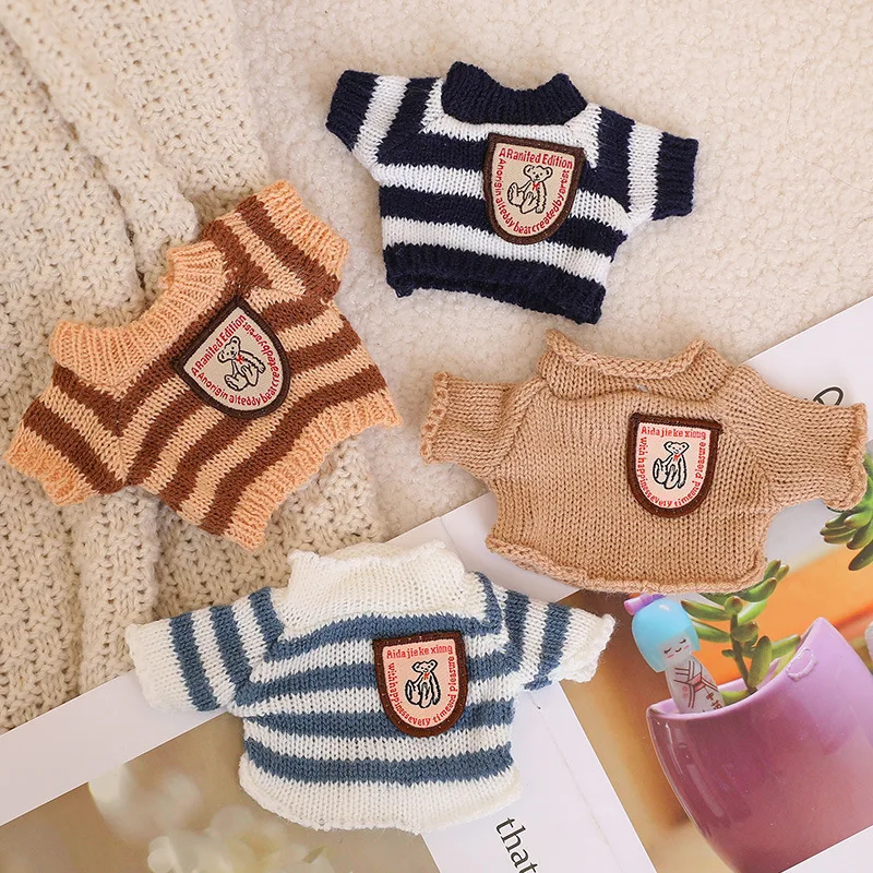 Doll Clothes for 20cm Idol Dolls Accessories Plush Star Doll's Clothing Sweater Stuffed Toy Outfit for Idol Dolls Accessories