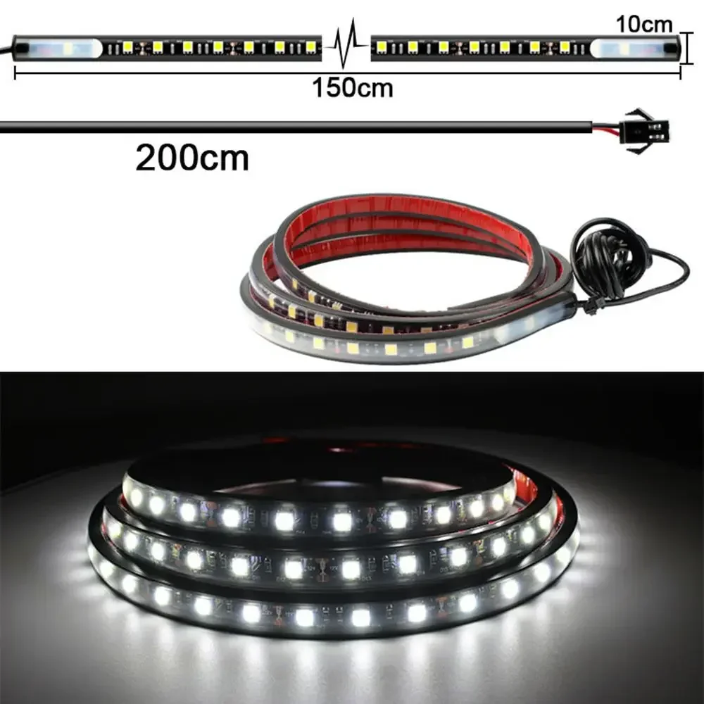 2PCS LED Truck Bed Running Light 60" White Color Flexible Strip Decorative Ambient Lamp for GMC Sierra 1500 Pickup RV Vans Yukon