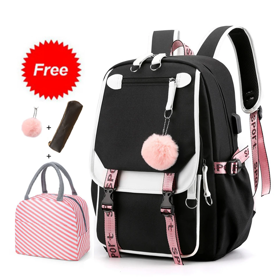 Laptop Backpacks 16 Inch School Bag with Lunch Box Set College Elementary  Backpack Cute Lunch Bag Anti Theft Travel Daypack Large Bookbags for Teens