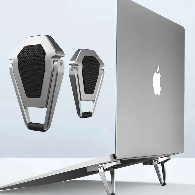 금속 접이식 노트북 스탠드 Macbook Pro Air 용 미끄럼 방지 기본 브래킷 지원 Lenovo Thinkpad PC 노트북 미니 냉각 홀더 피트