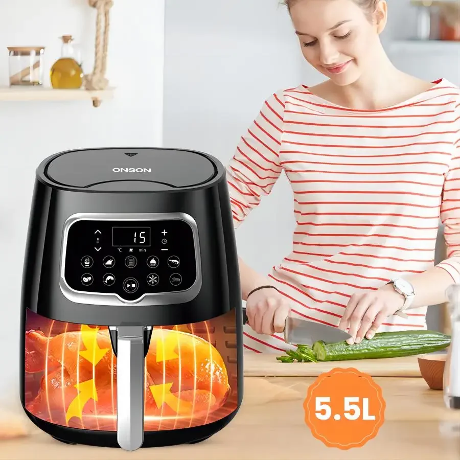 Well Designed Air Cooker Fryer 8 Preset Recipes Digital Fryer