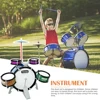 Kids Drum Set Toddler Jazz 7 Drums With Small Stool Drum Stick Set Music Instrument Educational Toy Beginners Montessori Gift 2