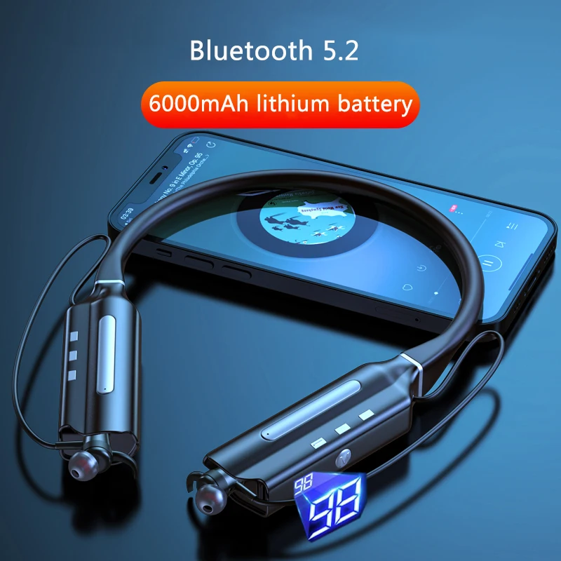 TWS беспроводные наушники Bluetooth 5 2 магнитные с шейным ремешком IPX5
