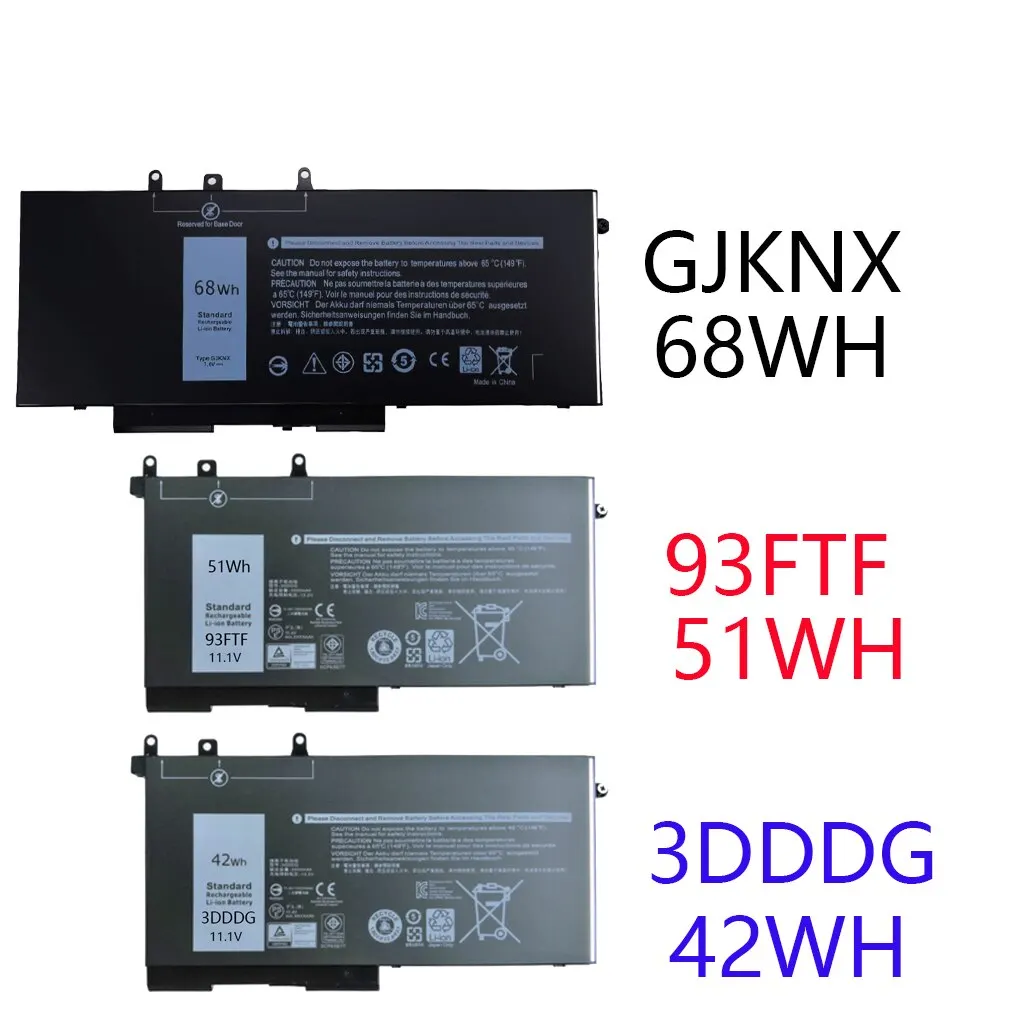 

GJKNX 3DDDG 93FTF Battery Replacement for Dell Latitude 5480 5580 5280 5288 5488 5590 5591 5490 5491 5495 Precision 15 3520 3530