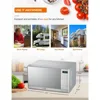 Microwave with 10 Power Levels, 700W with Digital Display, Countertop Microwave with Child Safety Door Lock, Programmable 6