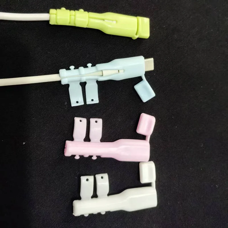 4개입 파손 방지 충전 케이블 보호대, 케이블 정리기, 데이터 케이블 슬리브, USB-C 노트북/태블릿/휴대폰 호환