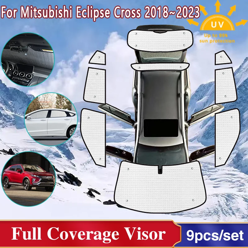 Car Windshield Sunshade For Mitsubishi Eclipse Cross Accessories 2023  2018~2022 GK GL YA Car Window Sun Protection Visor Covers - AliExpress