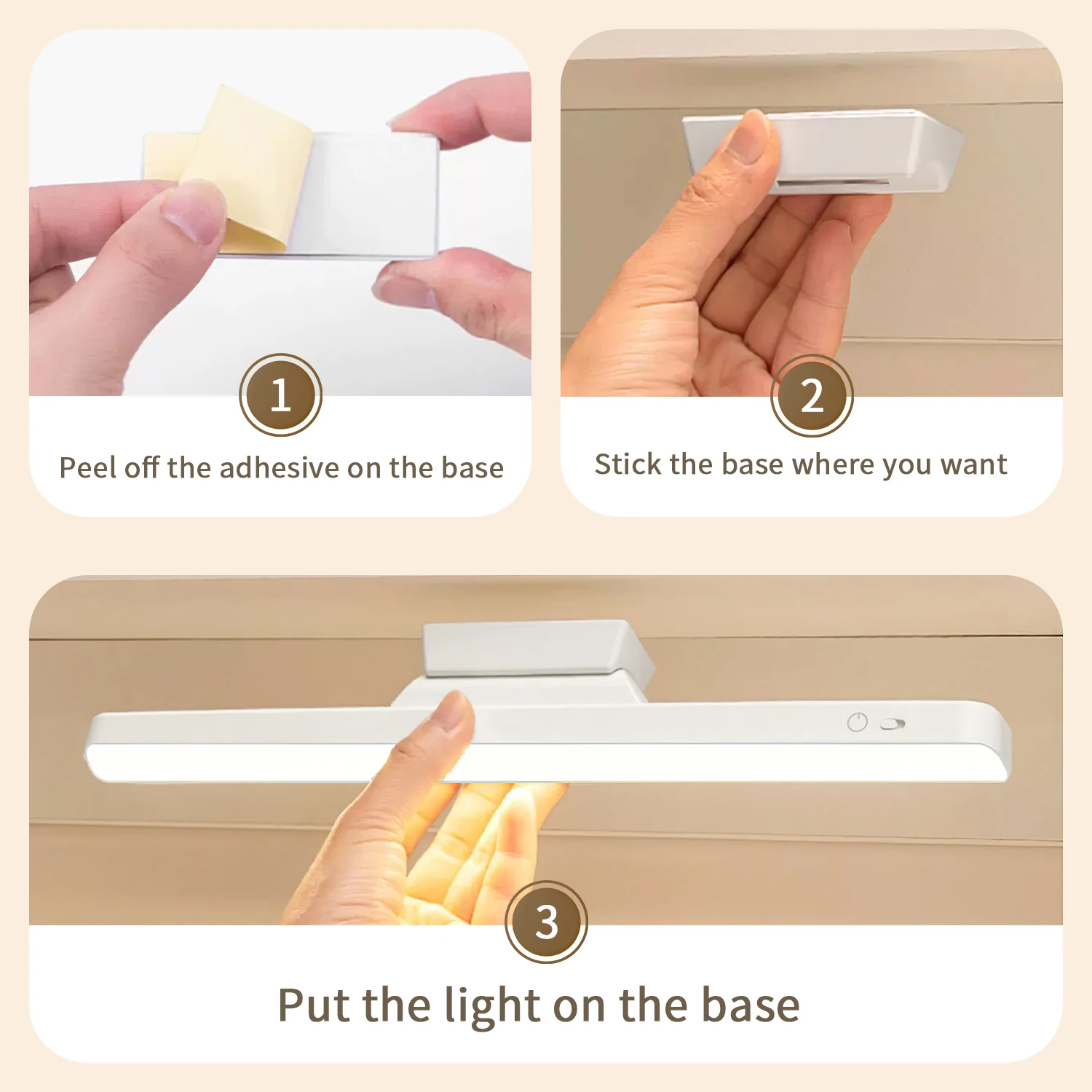 LED Desk Lamp USB Rechargeable Stepless Dimming Table Lamp Hanging Magnetic Bedroom Cabinet Mirror Reading Night Lights led light,desk lamp,night light,led desk lamp