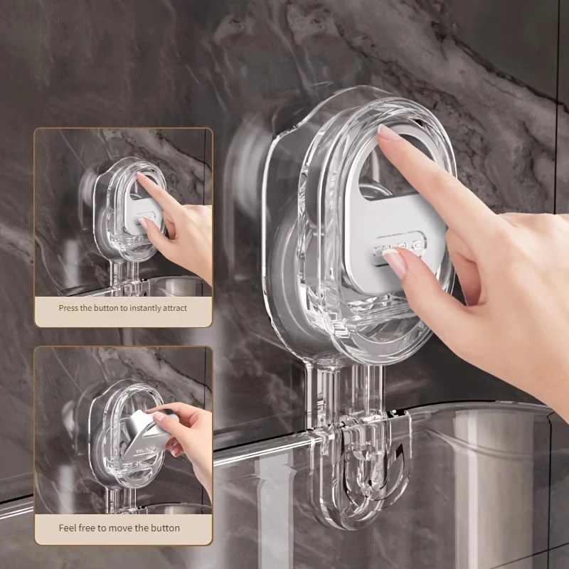Luxury Wall - Mounted Suction CupStorage Shelf: No - Drill, for Shower & ToiletriesIdeal forBathroom Essentials3 Storage Shelves 3
