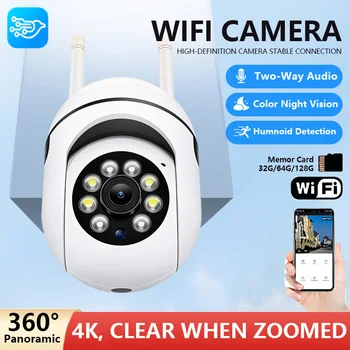 2MP Wireless Security Surveillance Camera Outdoor PTZ with 5X Zoom AI Human Tracking Two-way Audio HD Night Color Video Wifi IP 1